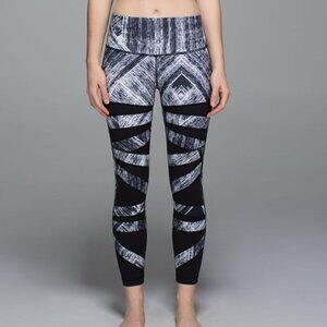 LULULEMON Lululemon High Times Pant Heat Wave White Black No Size Dot Check Meas